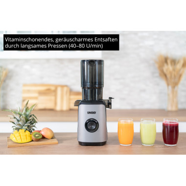 Unold 78275 SLOW JUICER Sam Centrifugeuse lente 300 W Charbon de bois