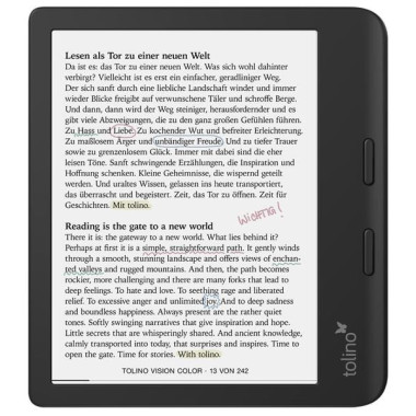 Tolino 4016621130183 Liseuse Écran tactile Wifi Noir