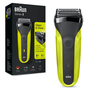 Braun Series 3 81702940 rasoir pour homme Rasoir à grille Tondeuse Noir, Vert