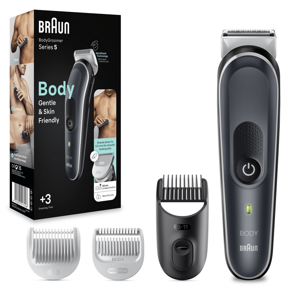 Braun BodyGroomer BG5340 Noir, Argent