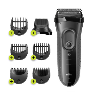 Braun Series 3 3000BT Rasoir à grille Tondeuse Gris