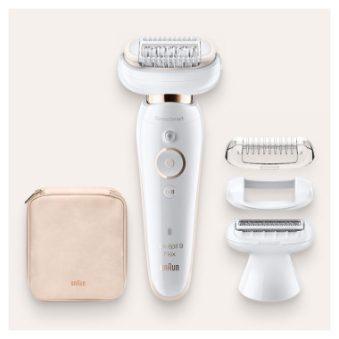 Braun Silk-épil 9 81688635 épilateur 40 pince(s) Blanc, Or