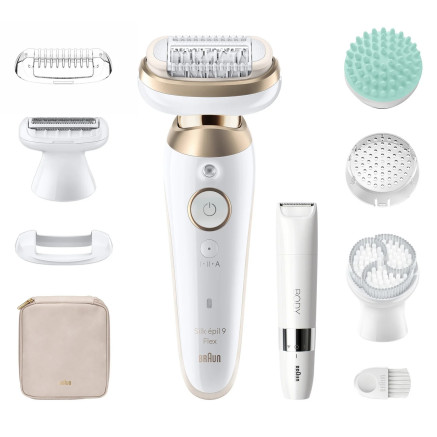 Braun Silk-épil 9 Flex SkinSpa 9-481 3D Or, Blanc