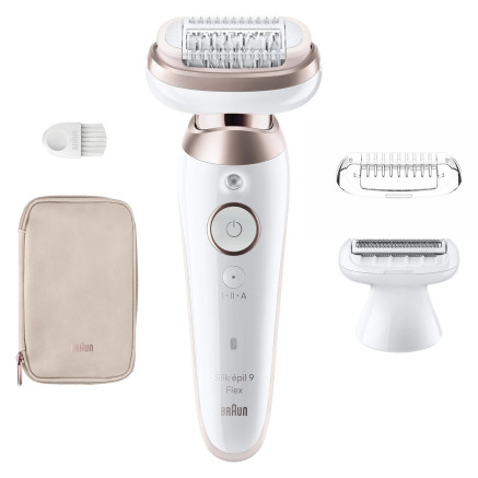 Braun Silk-épil 9 Flex 9-030 3D 40 pince(s) Rose, Blanc