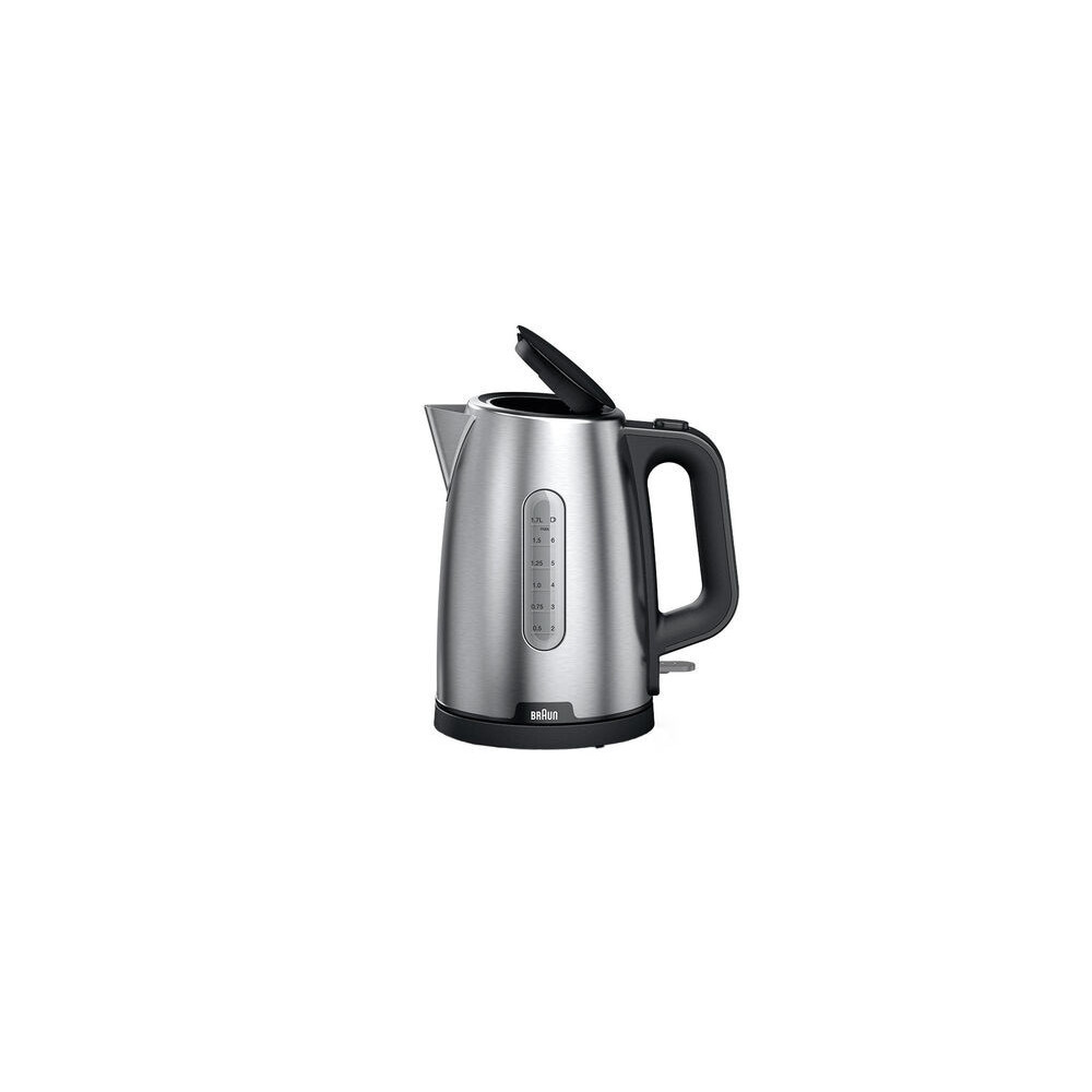 Braun WK 1500 bouilloire 1,7 L 2200 W Noir, Acier inoxydable