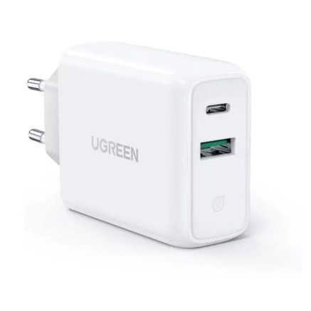 Ugreen 60468 chargeur d'appareils mobiles Tablette, téléphone, Universel Blanc Secteur Charge rapide Intérieure