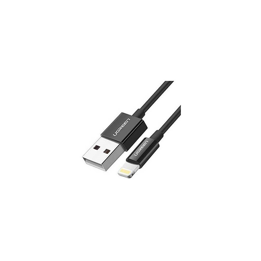 Ugreen 80822 US155 câble de téléphone portable Noir 1 m USB A Lightning