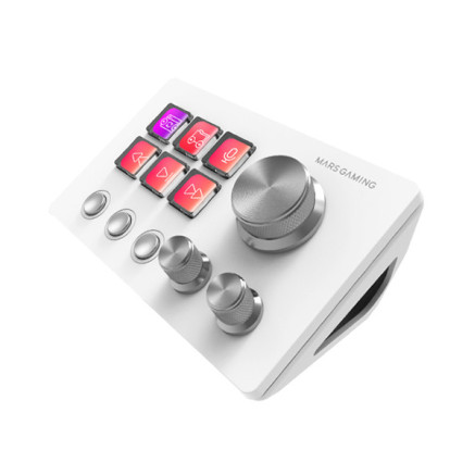 Mars Gaming MSDTWOW contrôleur de création de contenu en direct Blanc 9 boutons