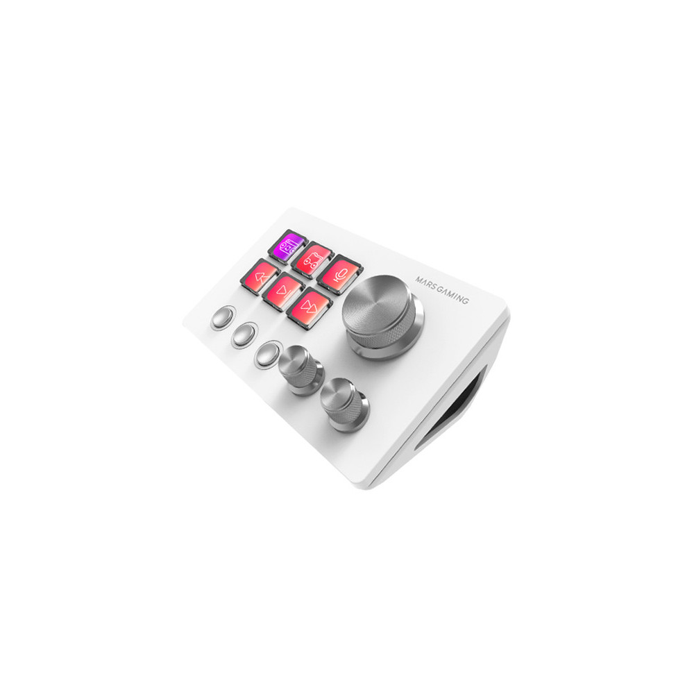 Mars Gaming MSDTWOW contrôleur de création de contenu en direct Blanc 9 boutons