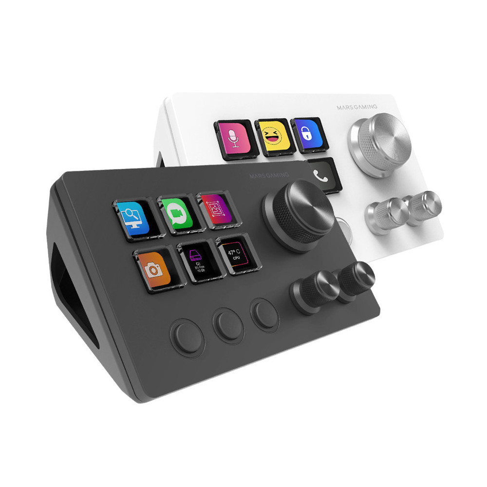 Mars Gaming MSDTWOW contrôleur de création de contenu en direct Blanc 9 boutons