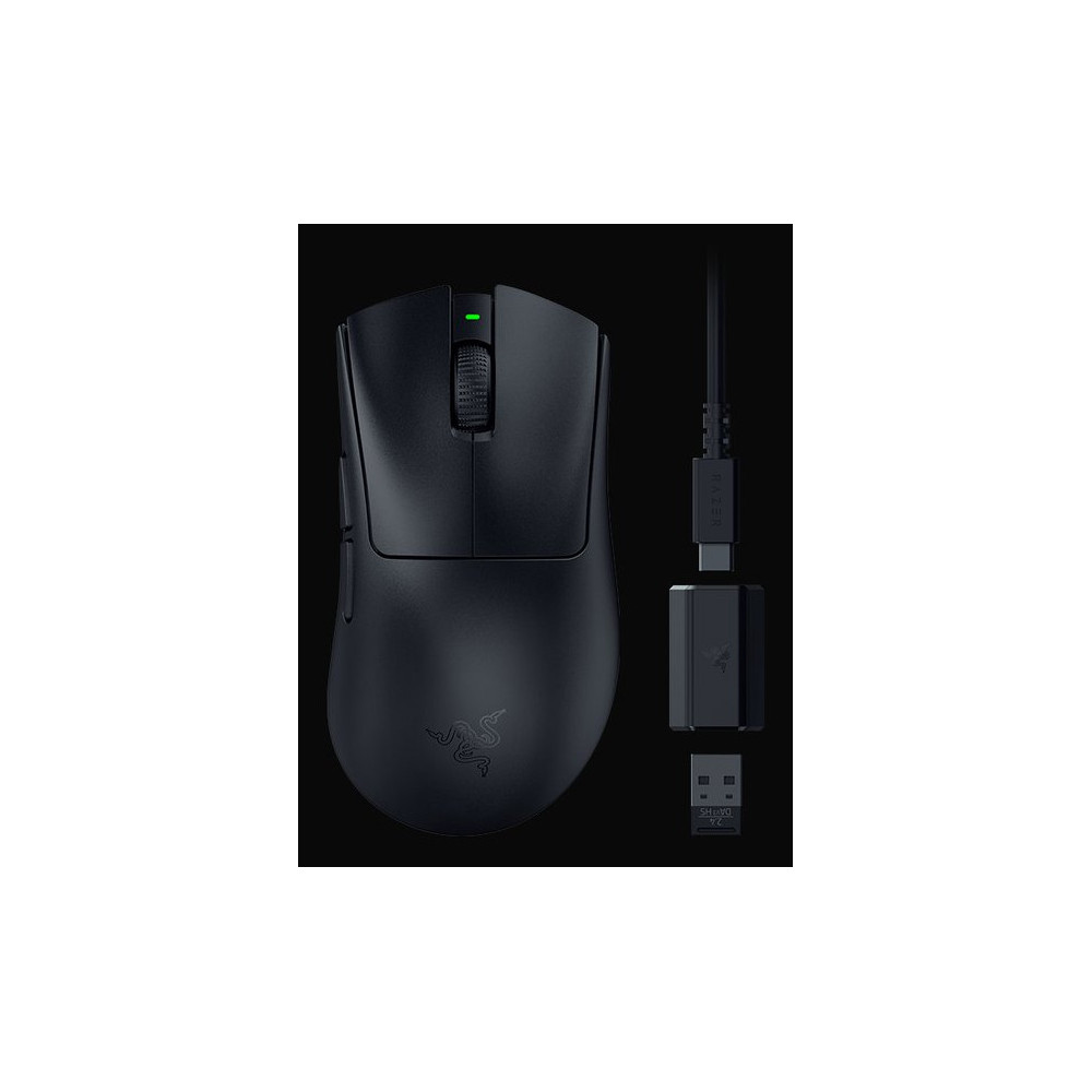 Razer DeathAdder V3 HyperSpeed souris Jouer Droitier RF Wireless + USB Type-C Optique 26000 DPI