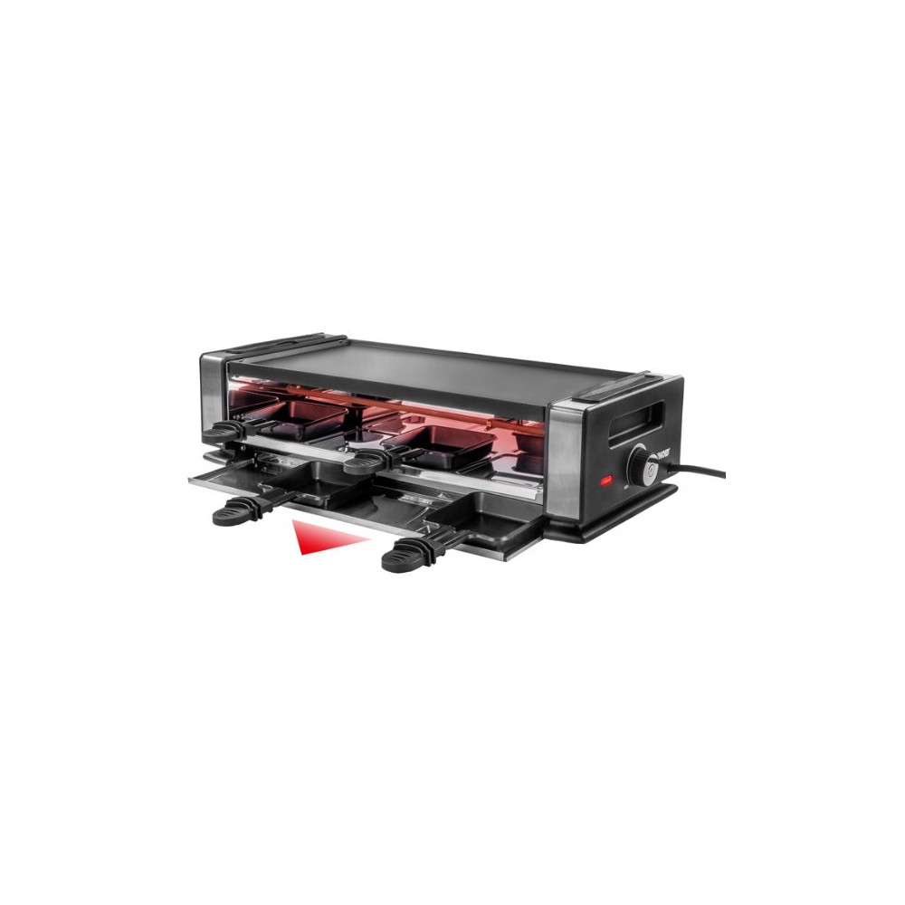 Unold 48730 raclette 8 personne(s) 1200 W Noir, Acier inoxydable