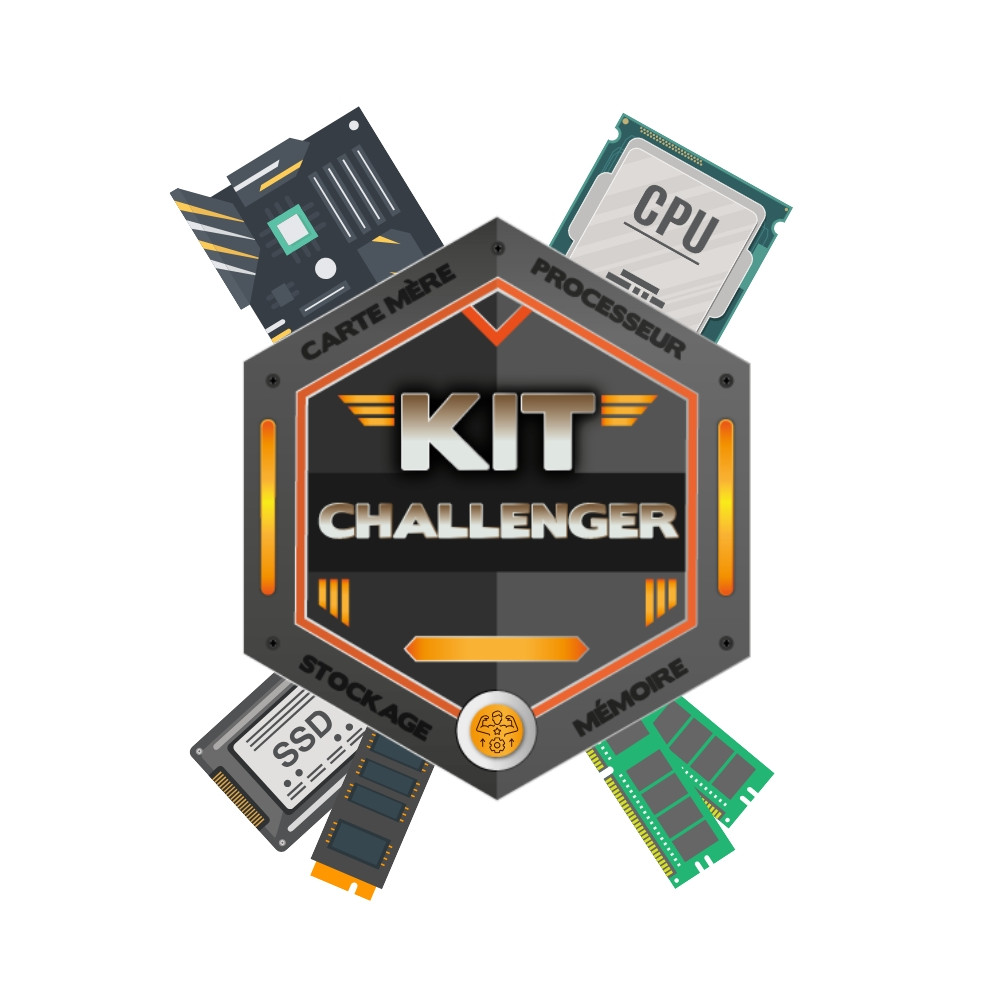 Kit Challenger - Gigabyte B760 Gaming X + Intel Core i5-12400 + Crucial DDR5 4800 / 8Go + Crucial E100 NVME / 480Go Kit Challenger - Gigabyte B760 Gaming X + Intel Core i5-12400 + Crucial DDR5 4800 / 8Go + Crucial E100 NVME / 480Go
