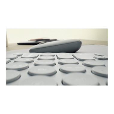 Logitech 920-012210 clavier Souris incluse Universel RF sans fil + Bluetooth AZERTY Français Blanc