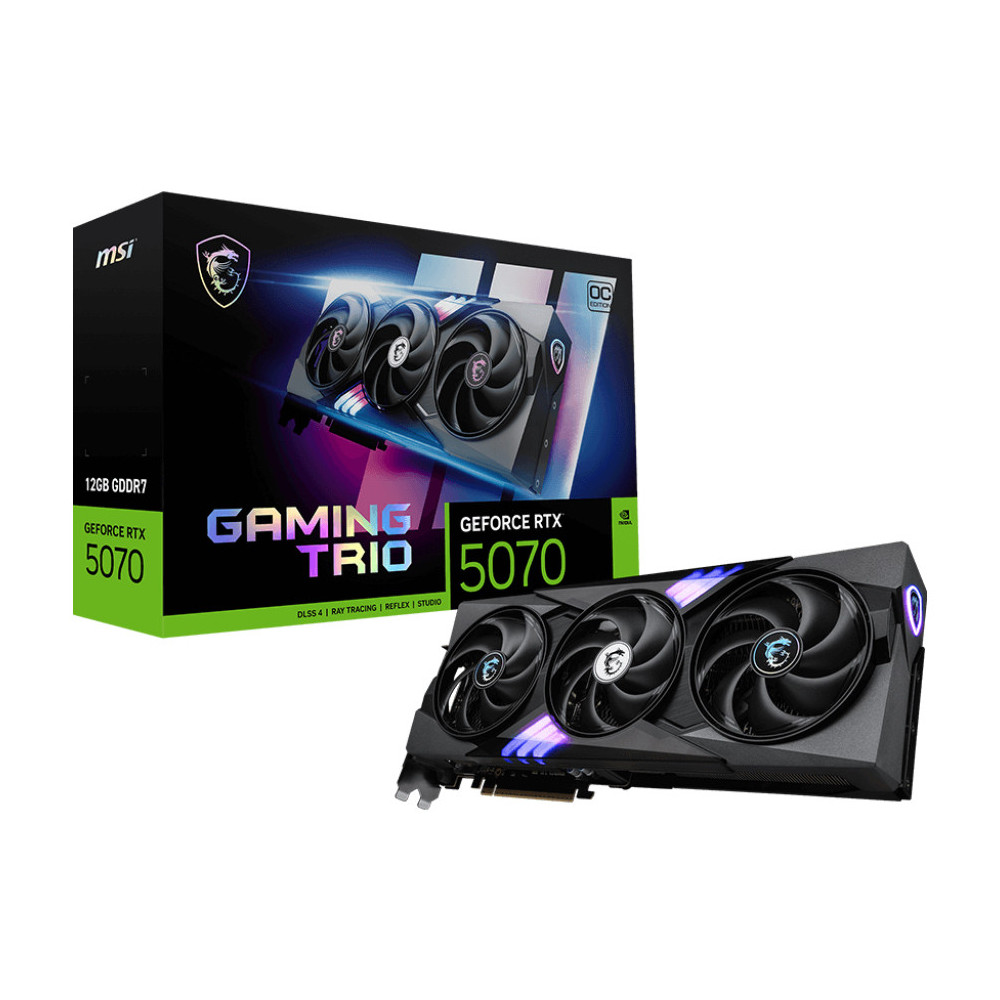 MSI GAMING GeForce RTX 5070 12G TRIO OC NVIDIA 12 Go GDDR7 MSI GAMING GeForce RTX 5070 12G TRIO OC NVIDIA 12 Go GDDR7