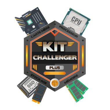 Kit Challenger Plus - Gigabyte B760 Gaming X +Intel Core i5-12400+ Crucial DDR5 4800 16Go + Crucial E100 1To NVMe
