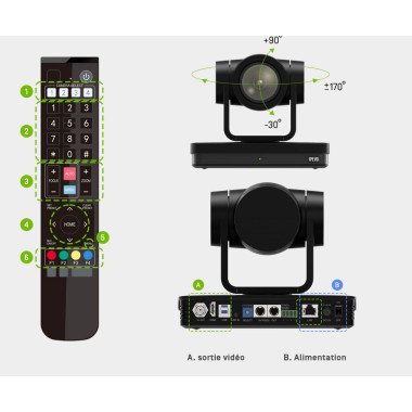 Caméra PTZ IPEVO VC-Z4K UHD 4K noir