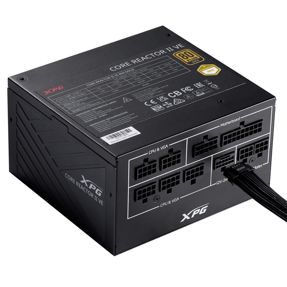 XPG COREREACTOR II VE 750W unité d'alimentation d'énergie 24-pin ATX ATX Noir XPG COREREACTOR II VE 750W unité d'alimentation d'énergie 24-pin ATX ATX Noir