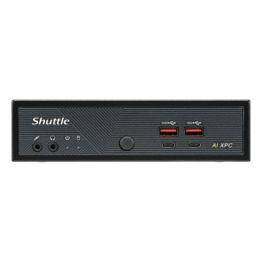 Shuttle Slim AI PC DN11H7 Intel Core Ultra 7 155H, Intel Arc graphics, 2xHDMI, 2x DP, 4x 2.5 Gbit LAN, VESA, 24 7