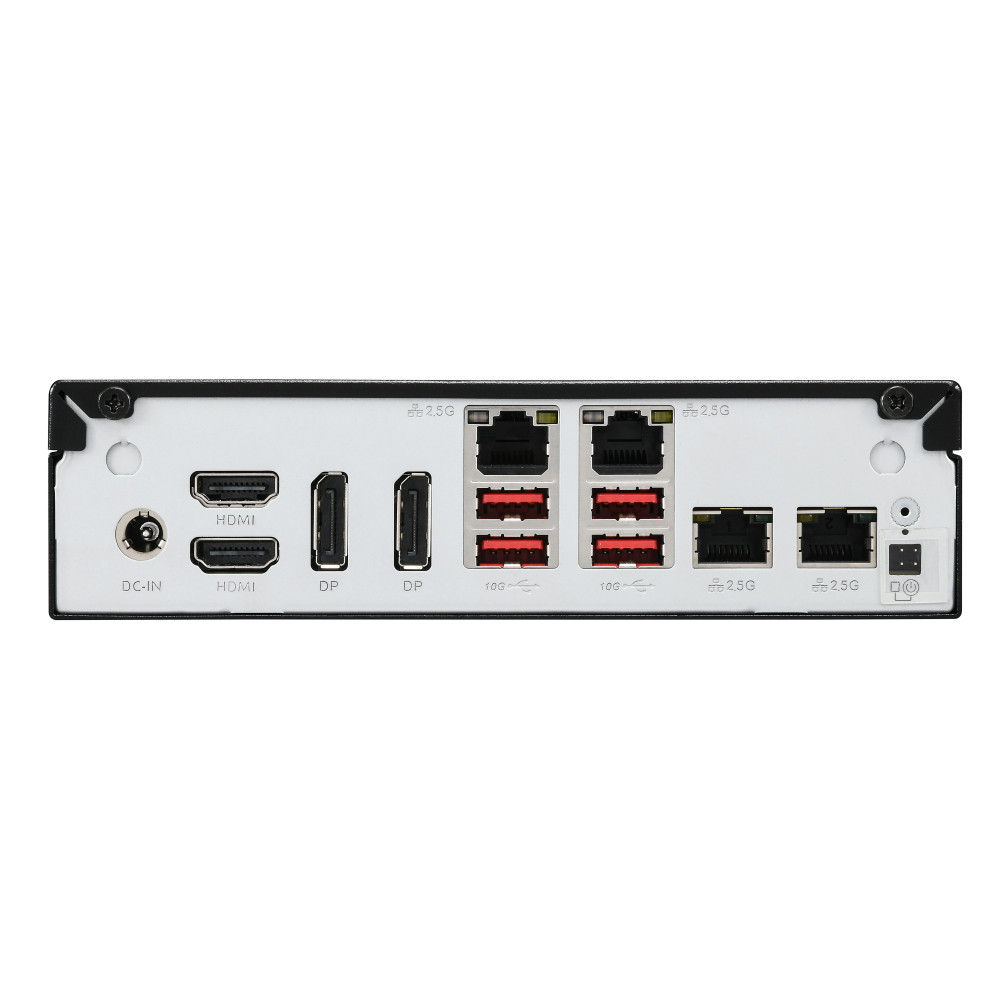 Shuttle Slim AI PC DN11H7 Intel Core Ultra 7 155H, Intel Arc graphics, 2xHDMI, 2x DP, 4x 2.5 Gbit LAN, VESA, 24 7