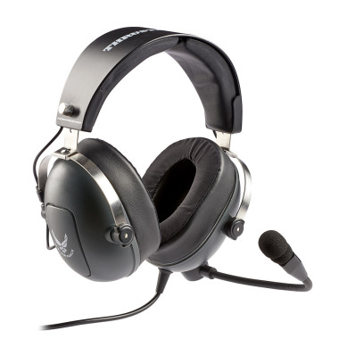 Thrustmaster T.Flight U.S. Air Force Écouteurs Avec fil Arceau Contrôle de l’aviation du trafic aérien Noir, Gris