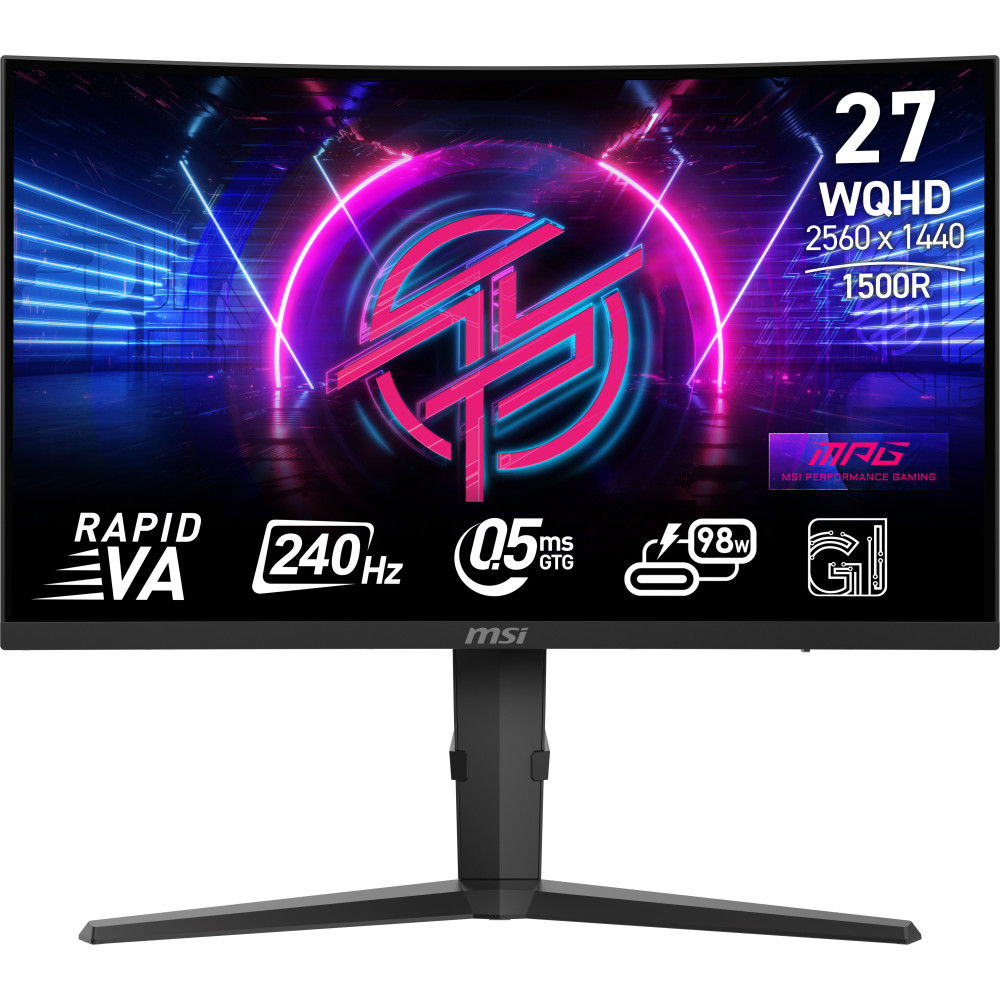 MSI MPG 275CQRXF écran plat de PC 68,6 cm (27") 2560 x 1440 pixels Wide Quad HD Noir
