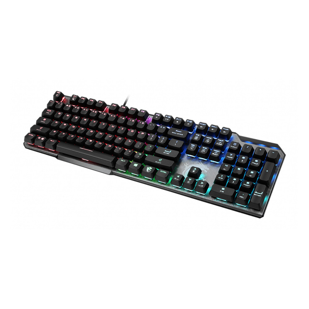 MSI VIGOR GK50 ELITE BOX WHITE clavier Jouer USB AZERTY Français Noir, Métallique