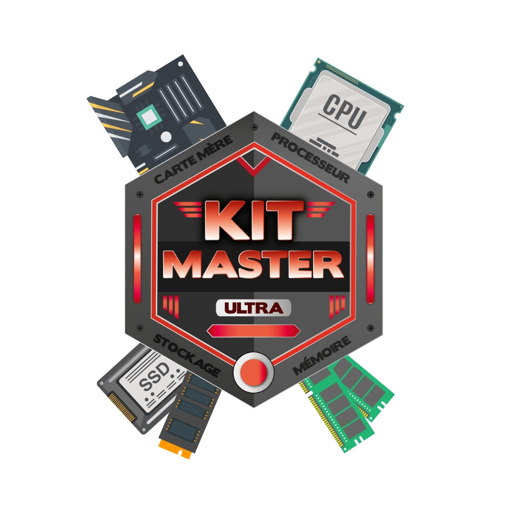 KIT Master Ultra - Z890 Eagle Wifi7 + CPU Intel Core Ultra 7 265KF + RAM DDR5-5600 / 32Go + SSD E100 / 1To KIT Master Ultra - Z890 Eagle Wifi7 + CPU Intel Core Ultra 7 265KF + RAM DDR5-5600 / 32Go + SSD E100 / 1To