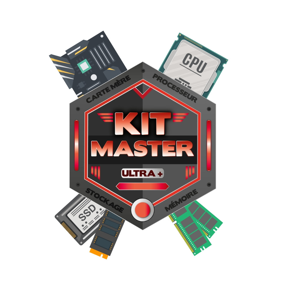 KIT Master Ultra - Z890 Eagle Wifi7 + CPU Intel Core Ultra 7 265KF + RAM DDR5-6000 / 32Go + SSD E100 / 1To KIT Master Ultra - Z890 Eagle Wifi7 + CPU Intel Core Ultra 7 265KF + RAM DDR5-6000 / 32Go + SSD E100 / 1To