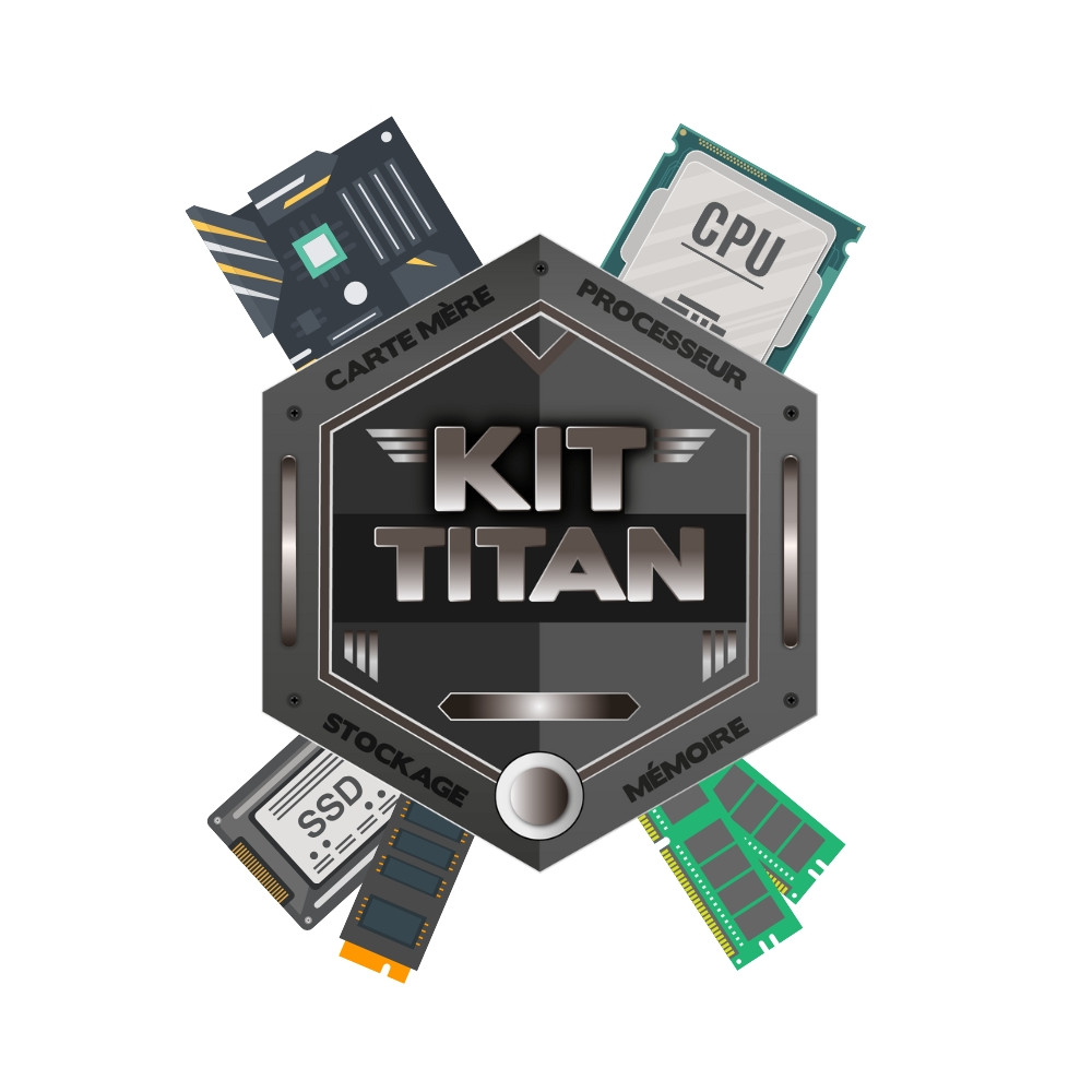 KIT Titan Ultra - Z890 Eagle Wifi7 + CPU Intel Core Ultra 9 285KF + RAM DDR5-6000 / 32Go + SSD E100 / 1To KIT Titan Ultra - Z890 Eagle Wifi7 + CPU Intel Core Ultra 9 285KF + RAM DDR5-6000 / 32Go + SSD E100 / 1To