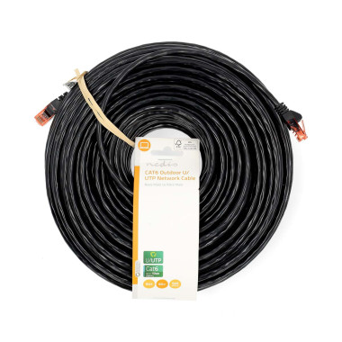 Nedis CCGL85900BK500 câble de réseau Noir 50 m Cat6 U UTP (UTP)