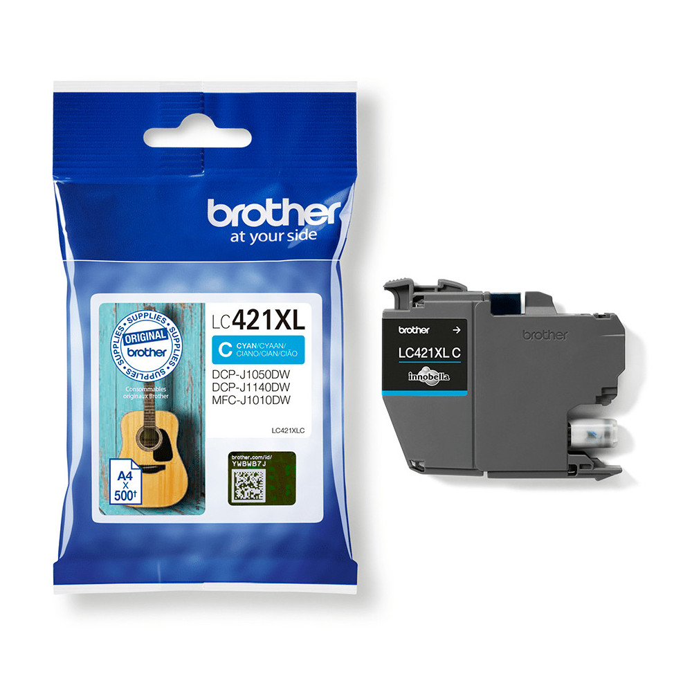 Brother LC-421XLC cartouche d'encre 1 pièce(s) Original Rendement élevé (XL) Cyan