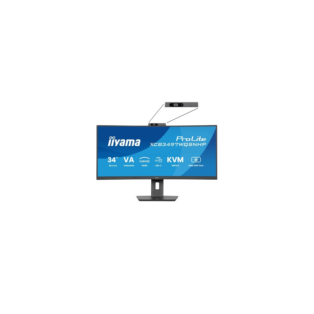 IIYAMA XCB3497WQSNPH-B1 (Prolite) - 34p VA UWQHD Incurvé 0.4ms 350cd/m² 2HDMI-DP USB-C.DOCK KVM 2x | ECP Grossiste informatique IIYAMA XCB3497WQSNPH-B1 (Prolite) - 34p VA UWQHD Incurvé 0.4ms 350cd/m² 2HDMI-DP USB-C.DOCK KVM 2x | ECP Grossiste informatique