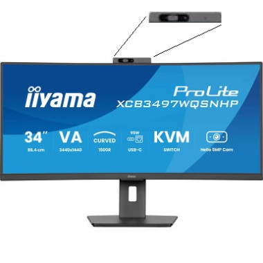 IIYAMA XCB3497WQSNPH-B1 (Prolite) - 34p VA UWQHD Incurvé 0.4ms 350cd/m² 2HDMI-DP USB-C.DOCK KVM 2x | ECP Grossiste informatique