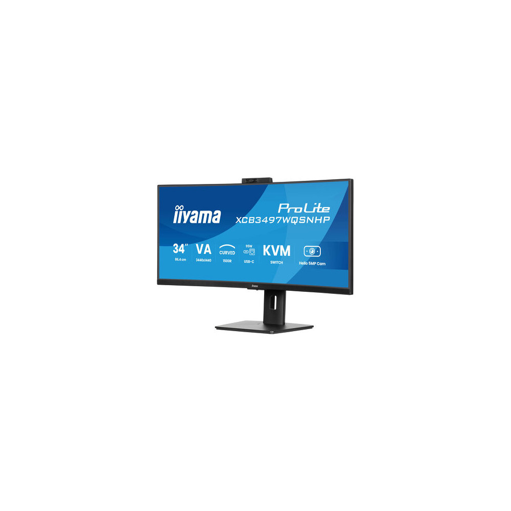 IIYAMA XCB3497WQSNPH-B1 (Prolite) - 34p VA UWQHD Incurvé 0.4ms 350cd/m² 2HDMI-DP USB-C.DOCK KVM 2x | ECP Grossiste informatique