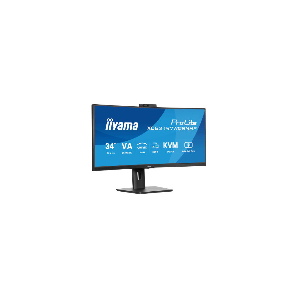 IIYAMA XCB3497WQSNPH-B1 (Prolite) - 34p VA UWQHD Incurvé 0.4ms 350cd/m² 2HDMI-DP USB-C.DOCK KVM 2x | ECP Grossiste informatique