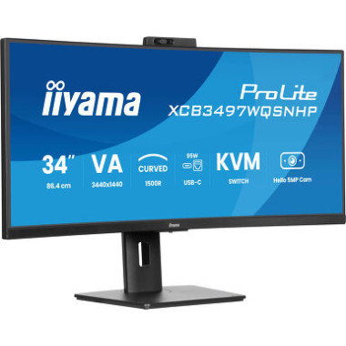 IIYAMA XCB3497WQSNPH-B1 (Prolite) - 34p VA UWQHD Incurvé 0.4ms 350cd/m² 2HDMI-DP USB-C.DOCK KVM 2x | ECP Grossiste informatique