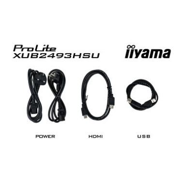 IIYAMA XUB2493HSU-B7 - 23,8p iPS FHD 1ms 300cd/m² HDMI/DP 2x2W 2xUSB Règlable Noir | ECP Grossiste informatique