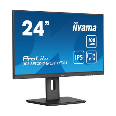 IIYAMA XUB2493HSU-B7 - 23,8p iPS FHD 1ms 300cd/m² HDMI/DP 2x2W 2xUSB Règlable Noir | ECP Grossiste informatique
