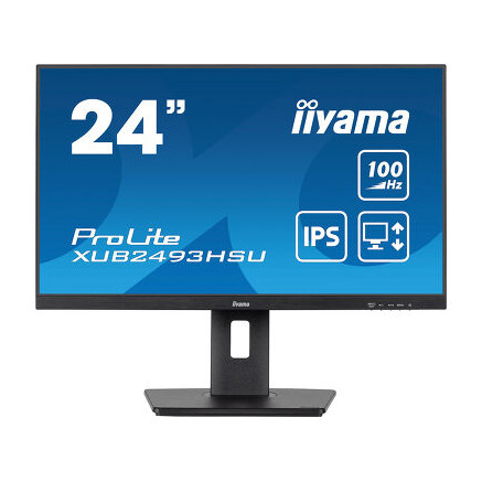 IIYAMA XUB2493HSU-B7 - 23,8p iPS FHD 1ms 300cd/m² HDMI/DP 2x2W 2xUSB Règlable Noir | ECP Grossiste informatique