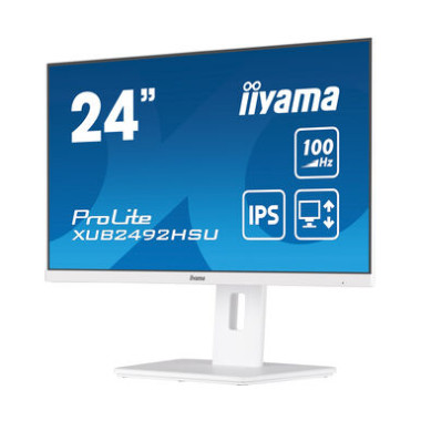 IIYAMA XUB2492HSU-W6 - 23.8p IPS FHD 0,4ms 250cd/m² HDMI/DP 4xUSB 2x2W Règlable Blanc | ECP Grossiste informatique