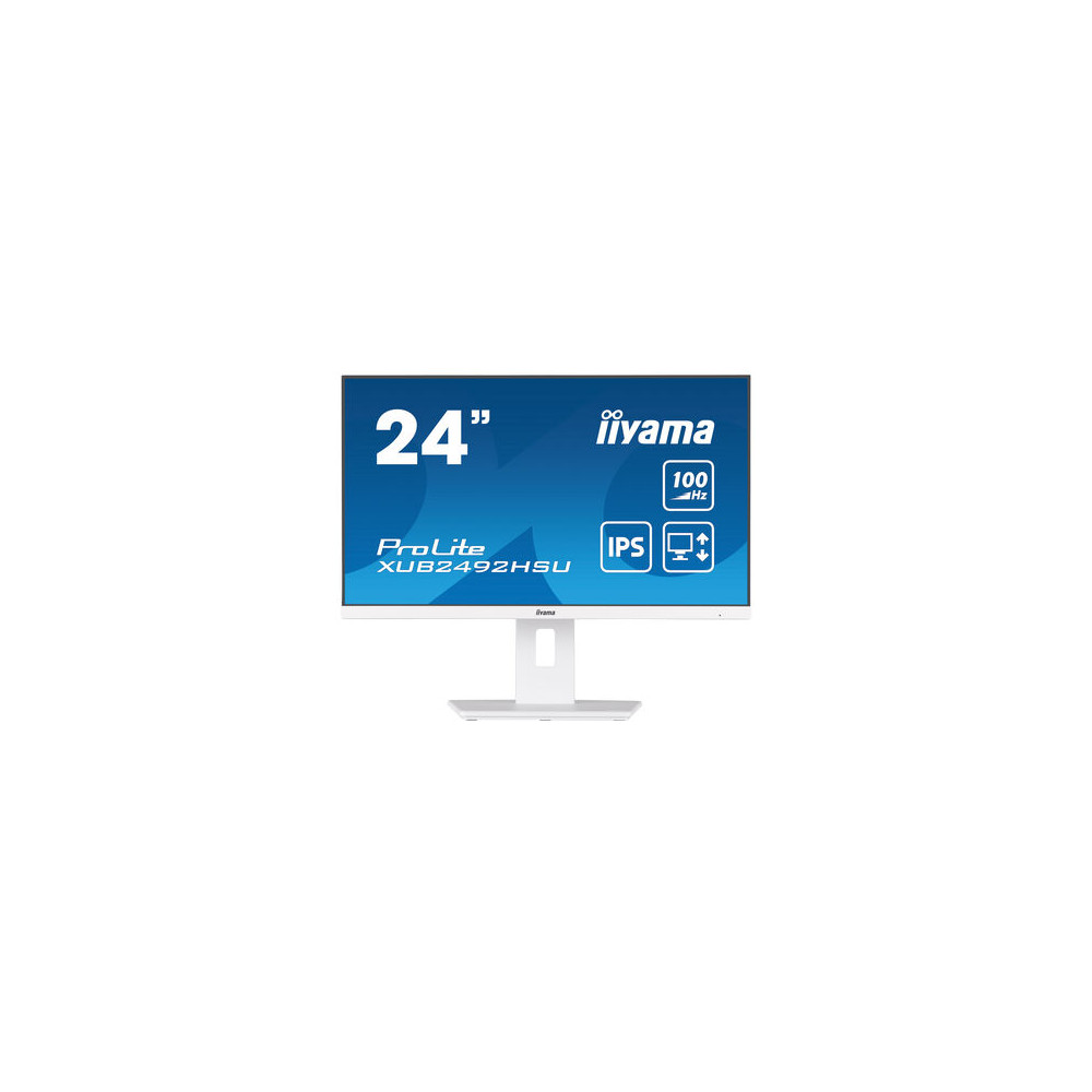 IIYAMA XUB2492HSU-W6 - 23.8p IPS FHD 0,4ms 250cd/m² HDMI/DP 4xUSB 2x2W Règlable Blanc | ECP Grossiste informatique
