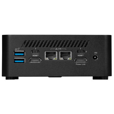 MSI Cubi NUC 1MG-024XDE Intel Core 3 100U 8 Go DDR5-SDRAM 256 Go SSD Mini PC Noir