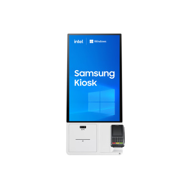 Samsung KM24C-3 En forme de kiosk 61 cm (24") LED 250 cd m² Full HD Blanc Écran tactile Intégré dans le processeur Windows 10