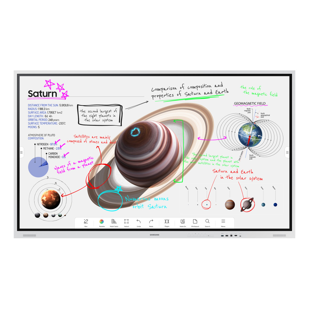 Samsung WM75B tableau blanc interactif 190,5 cm (75") 3840 x 2160 pixels Écran tactile Gris, Blanc Samsung WM75B tableau blanc interactif 190,5 cm (75") 3840 x 2160 pixels Écran tactile Gris, Blanc