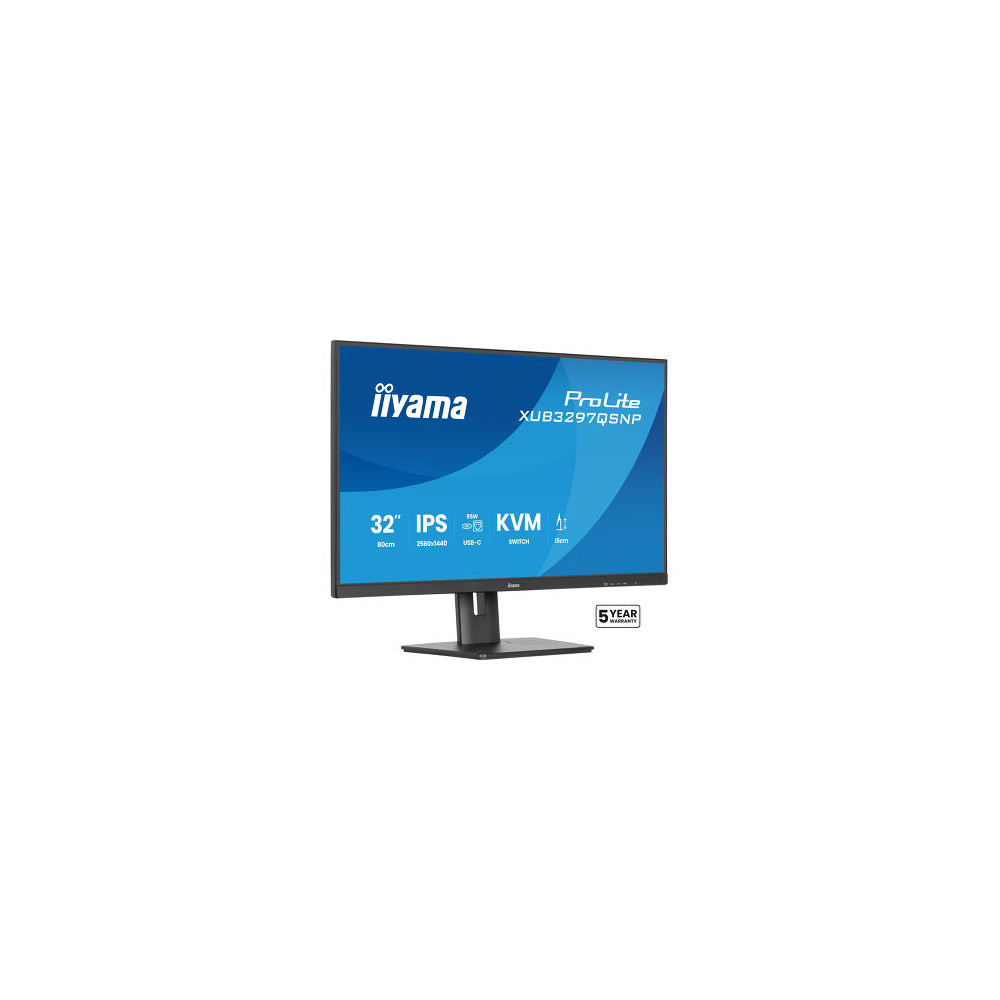 IIYAMA XUB3297QSNP-B1 - 32p IPS 2560x1440 1ms 350cd/m² HDMI-DP 1xUSB-C.Dock 4xUSB KVM 2x2.5W régl | ECP Grossiste informatique