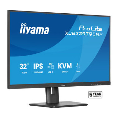 IIYAMA XUB3297QSNP-B1 - 32p IPS 2560x1440 1ms 350cd/m² HDMI-DP 1xUSB-C.Dock 4xUSB KVM 2x2.5W régl | ECP Grossiste informatique