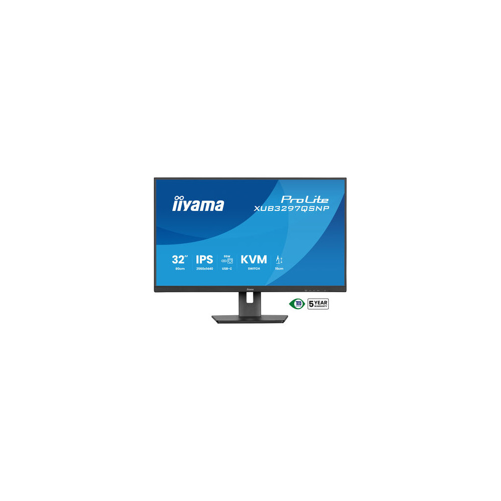 IIYAMA XUB3297QSNP-B1 - 32p IPS 2560x1440 1ms 350cd/m² HDMI-DP 1xUSB-C.Dock 4xUSB KVM 2x2.5W régl | ECP Grossiste informatique