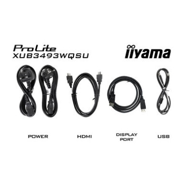 IIYAMA XUB3493WQSU-B6 - 34p IPS 3440x1440 21/9 1ms 2HDMI-DP 4USB 2x5W réglable Noir | ECP Grossiste informatique