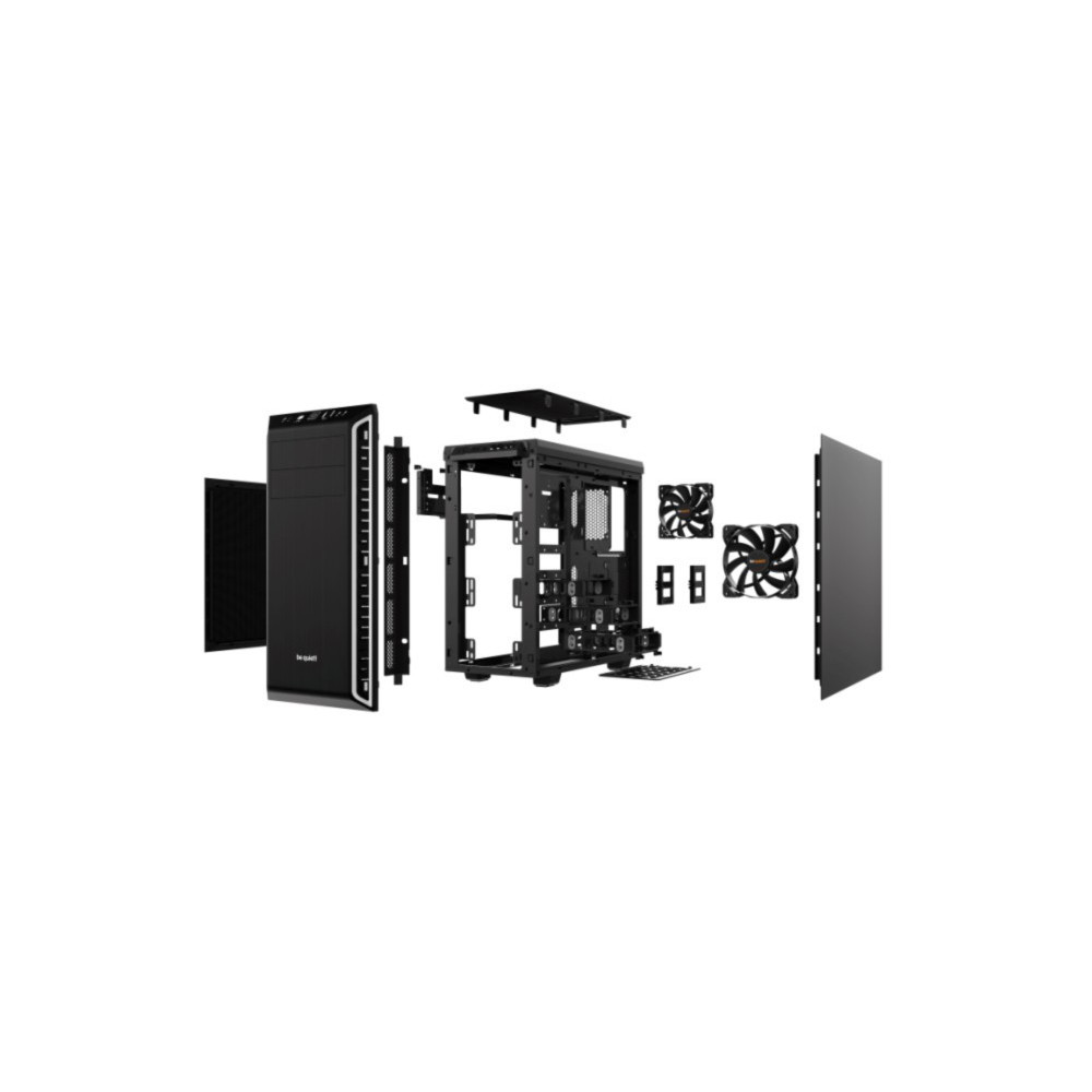 be quiet! Pure Base 600 Argent | Boîtier PC, Mini ITX   Micro ATX   ATX,1 ventilateur Pure Wings 2 120 mm, 1 ventilateur Pure